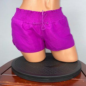 Old Navy XS Magenta Board Shorts Pull On Tie Front Smocked Waist